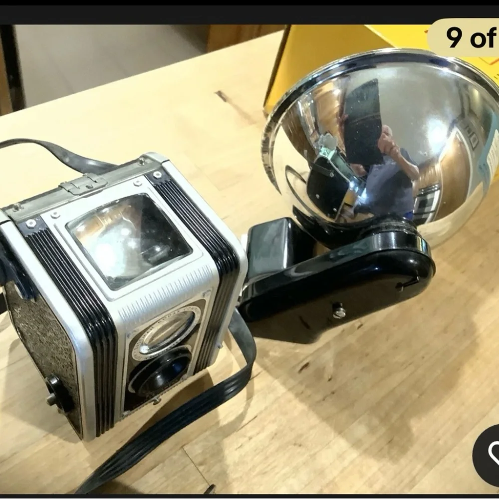 Vintage Kodak Duaflex Camera and Flash Unit
